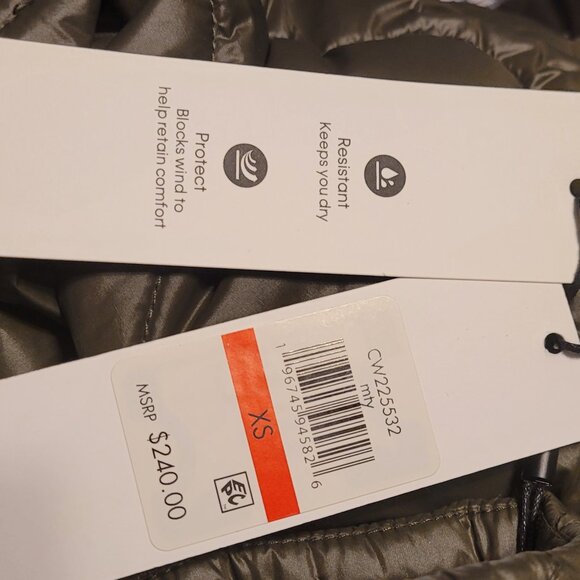 Calvin Klein Olive-Khaki Bubble Coat | Stylish & Warm Puffer Jacket | Size XS - Picture 13 of 14